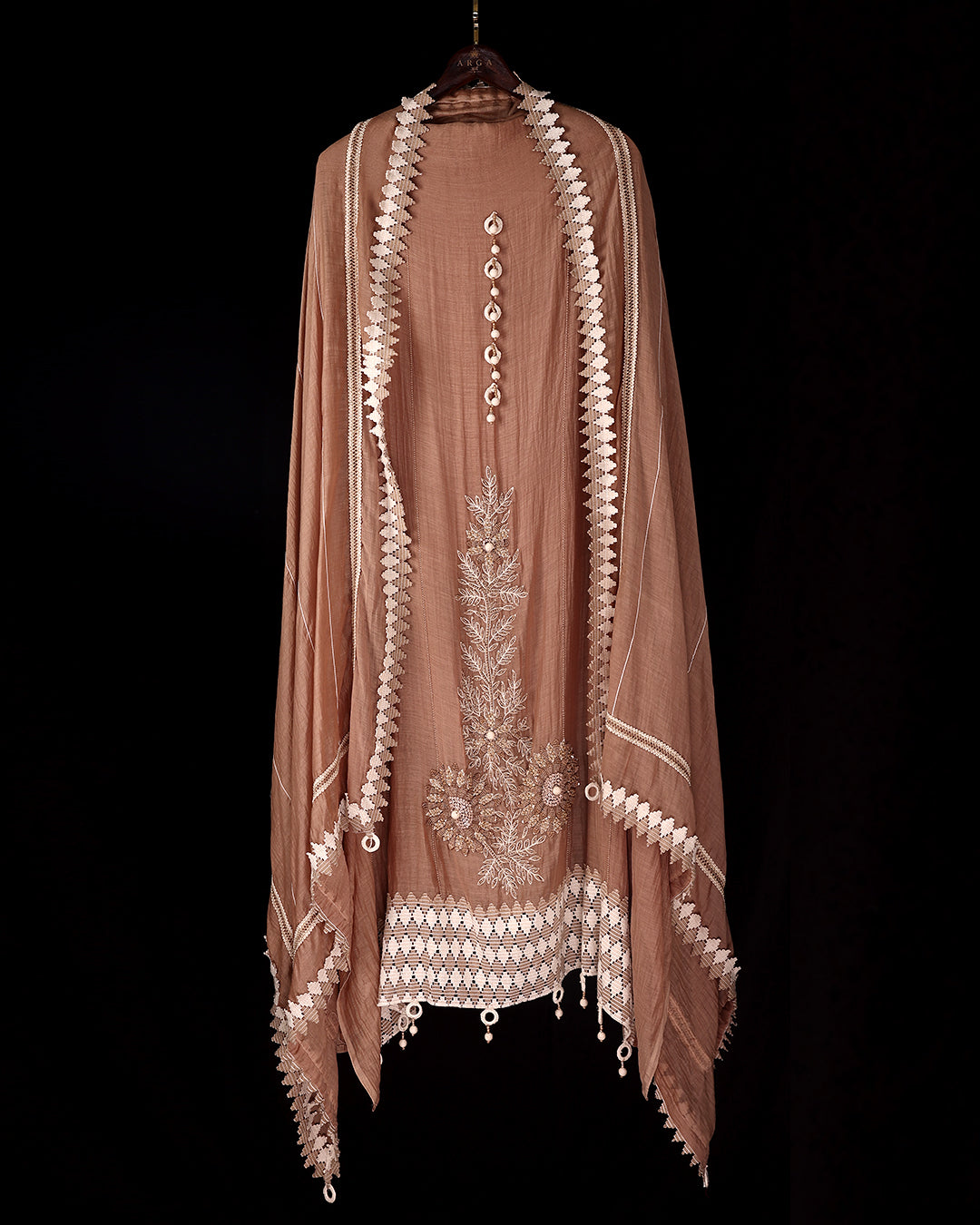 Meher Mocha Embroidered Ensemble