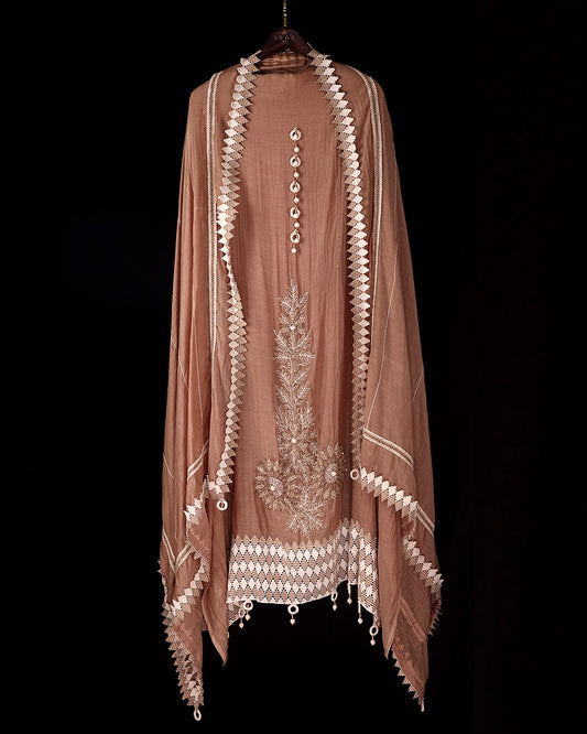 Meher Mocha Embroidered Ensemble