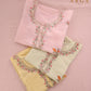 ARGA Padmaja Pure Mul Chanderi 3-Piece Unstitched Suit Set