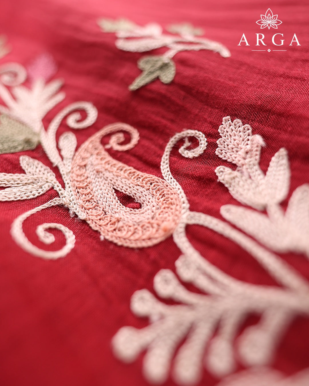 ARGA Kumudini Pure Mul Chanderi 3-Piece Unstitched Suit Set