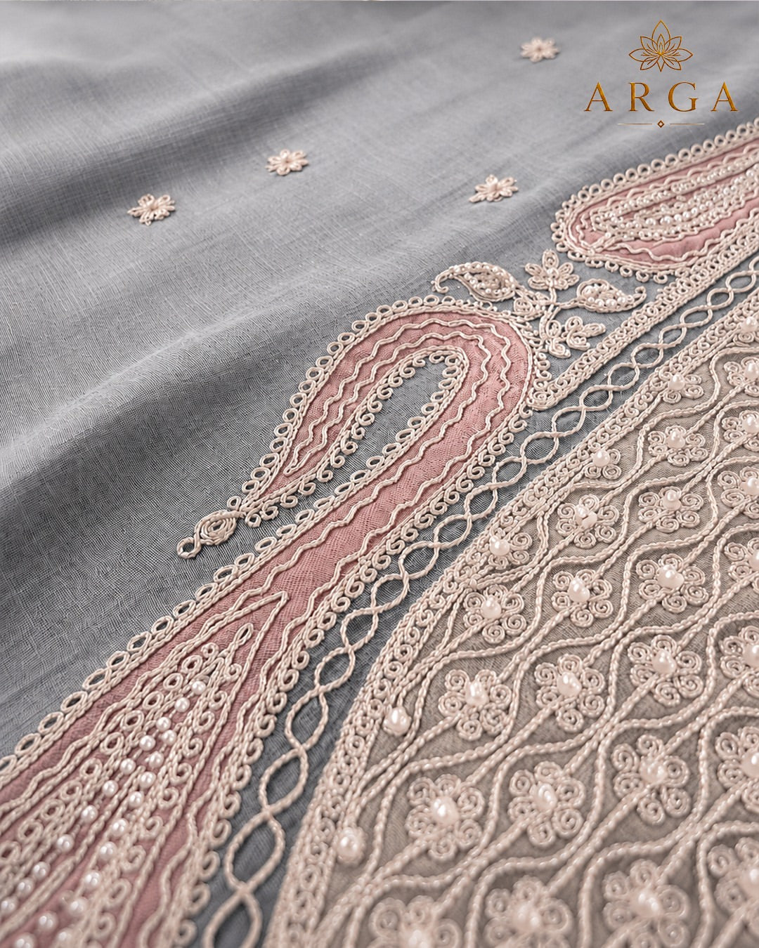 ARGA Mrinalini Pure Mul Cotton 3-Piece Unstitched Suit Set