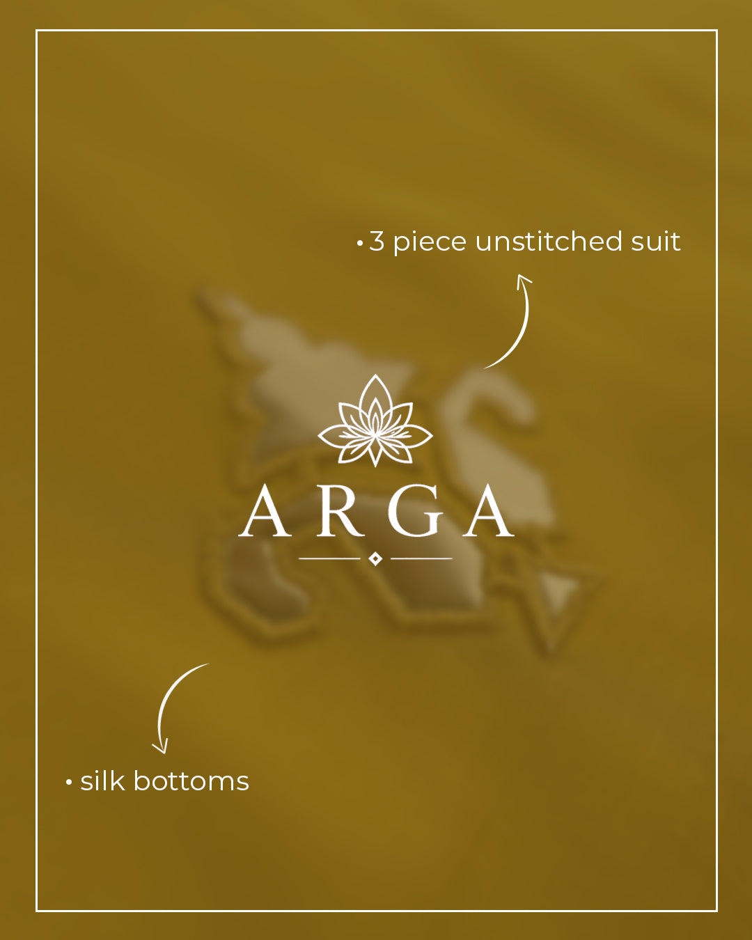 ARGA Vasanti Silk 3-Piece Unstitched Suit Set