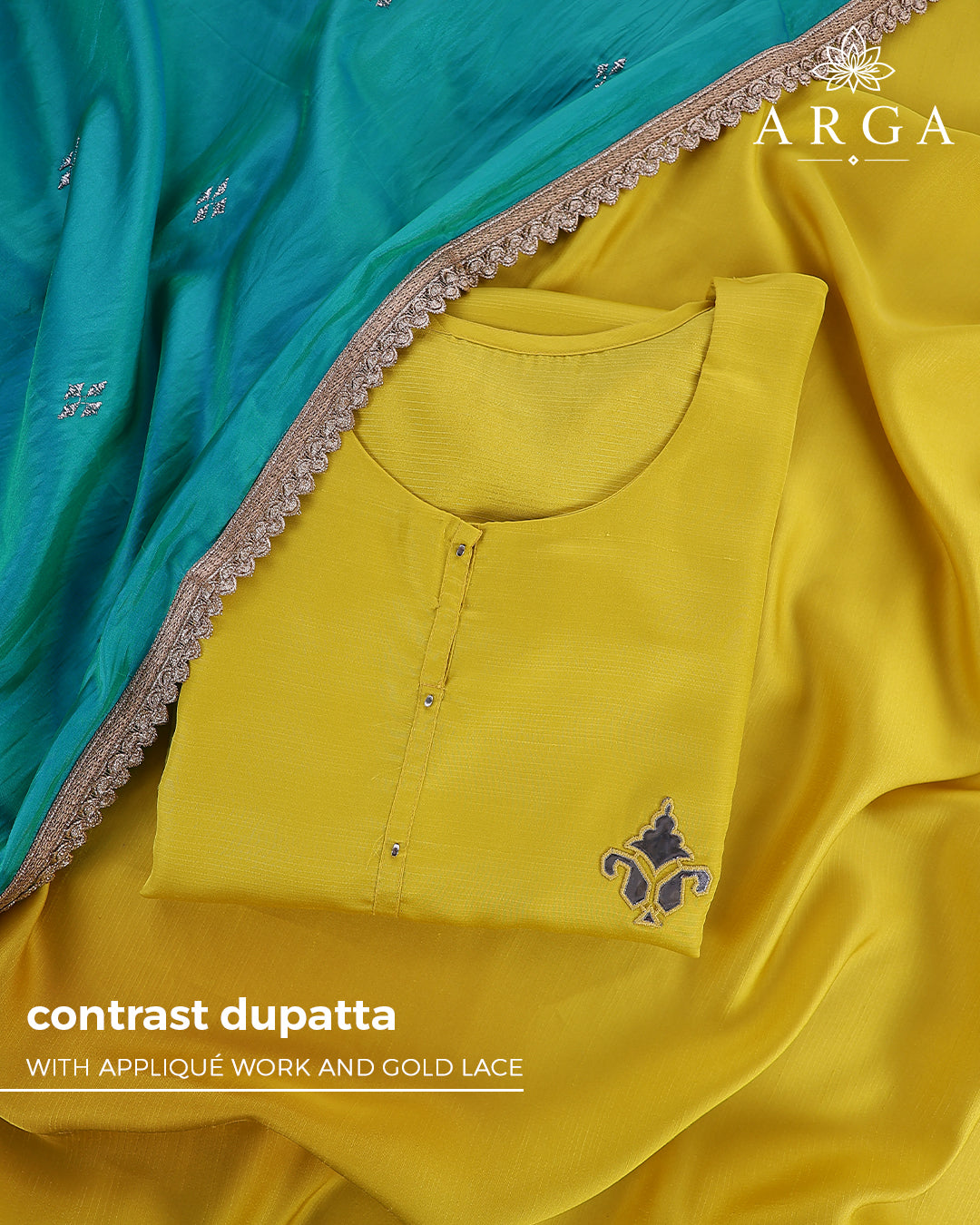ARGA Vasanti Silk 3-Piece Unstitched Suit Set