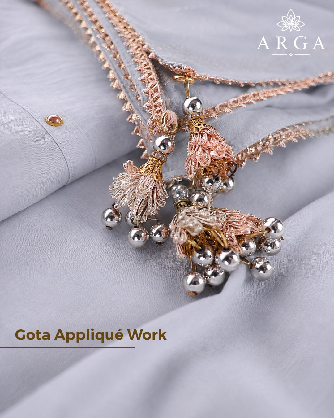 ARGA Chandrika Pure Mul Chanderi 3-Piece Unstitched Suit Set