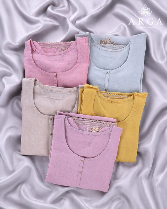 ARGA Chandrika Pure Mul Chanderi 3-Piece Unstitched Suit Set
