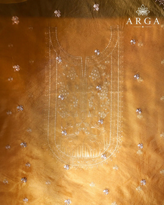 ARGA Golden Floral Embroidered Suit Set