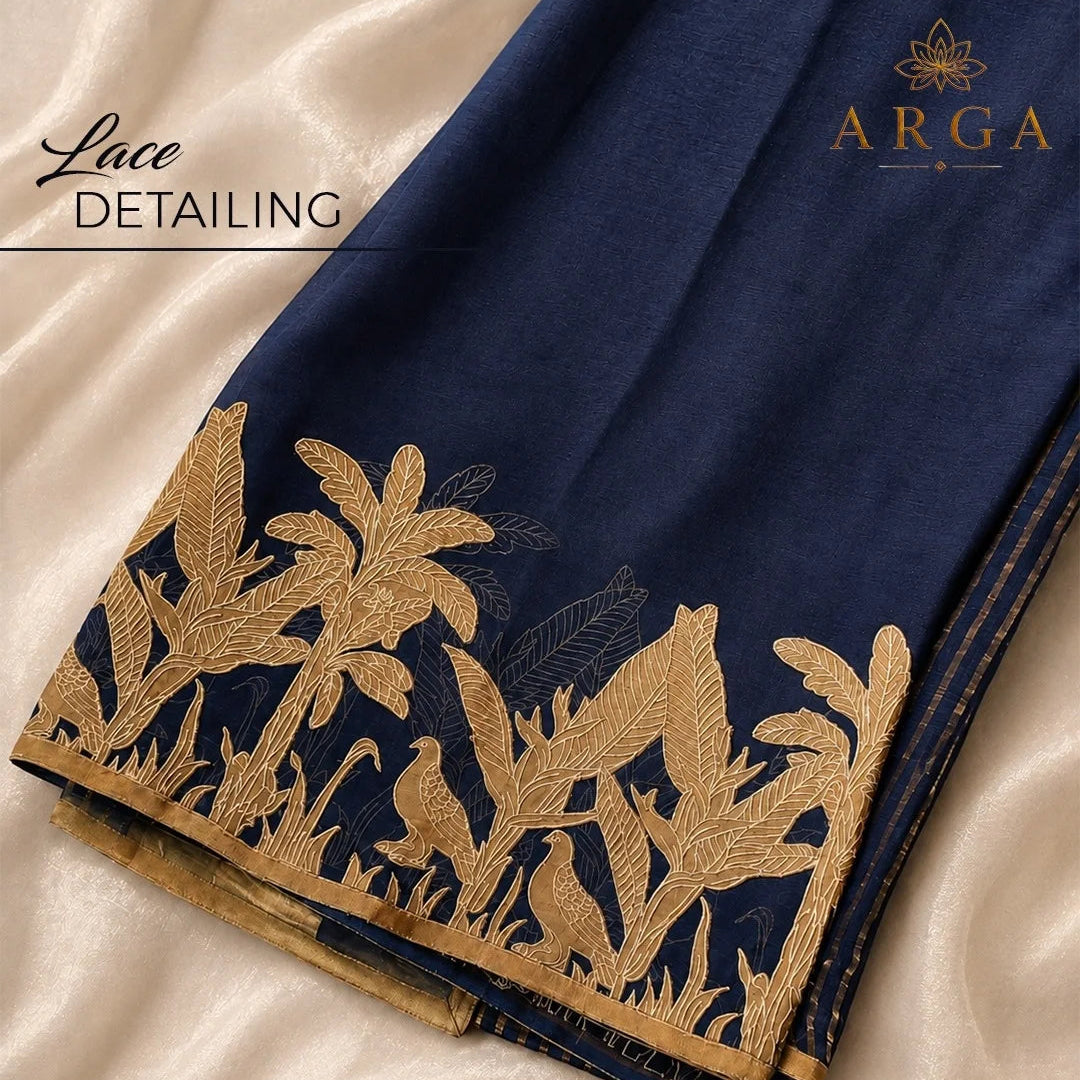 Neelvan Banarasi Kora Silk Saree