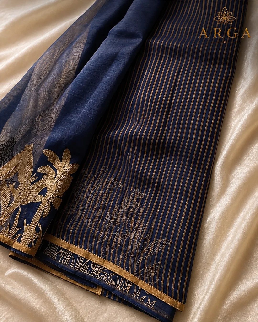 Neelvan Banarasi Kora Silk Saree