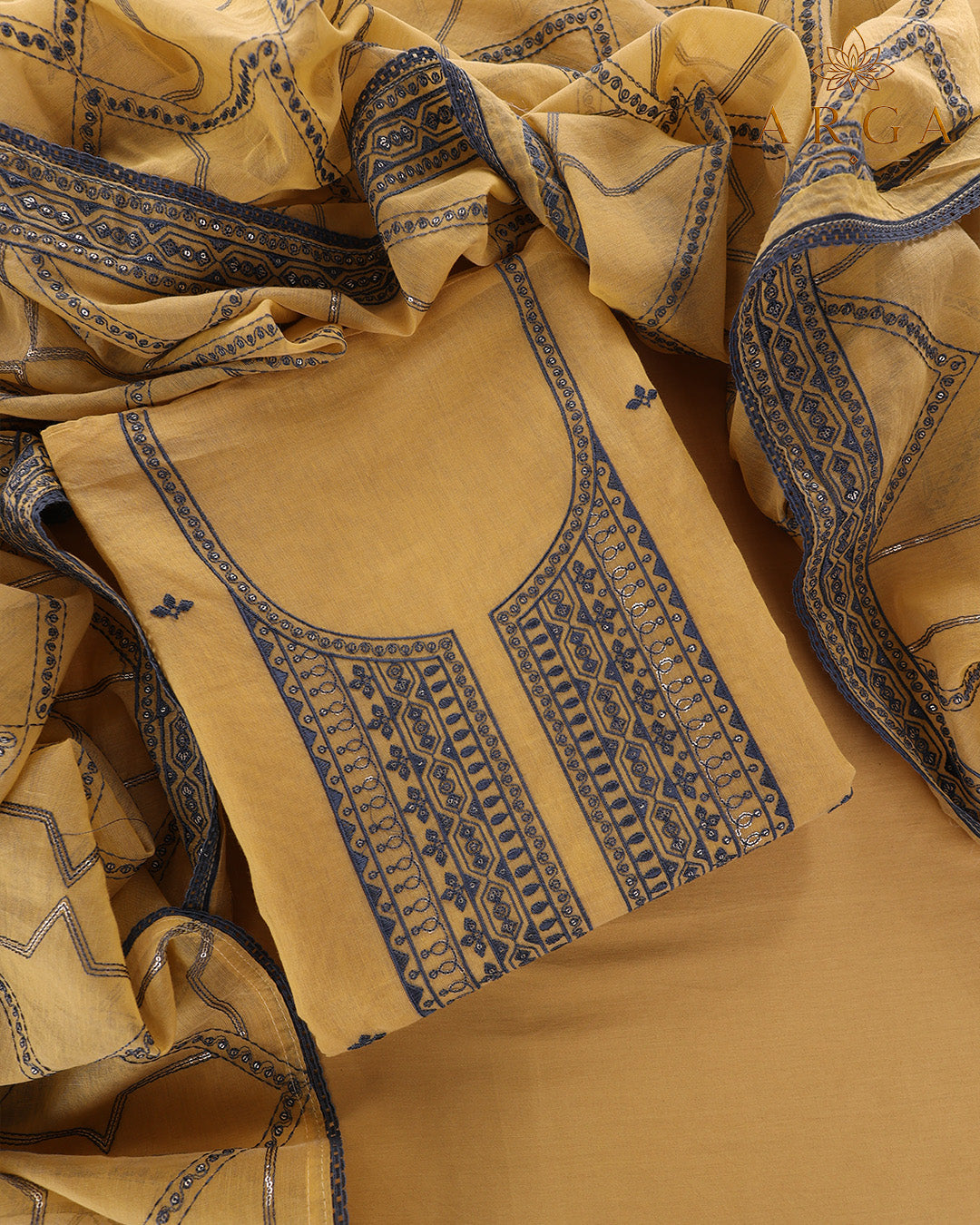 Meher Chanderi Embroidered Ensemble