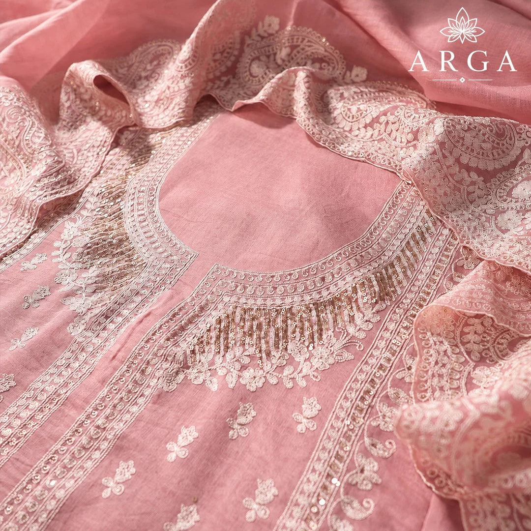 Rosé Mehr Pure Mul Cotton Ensemble