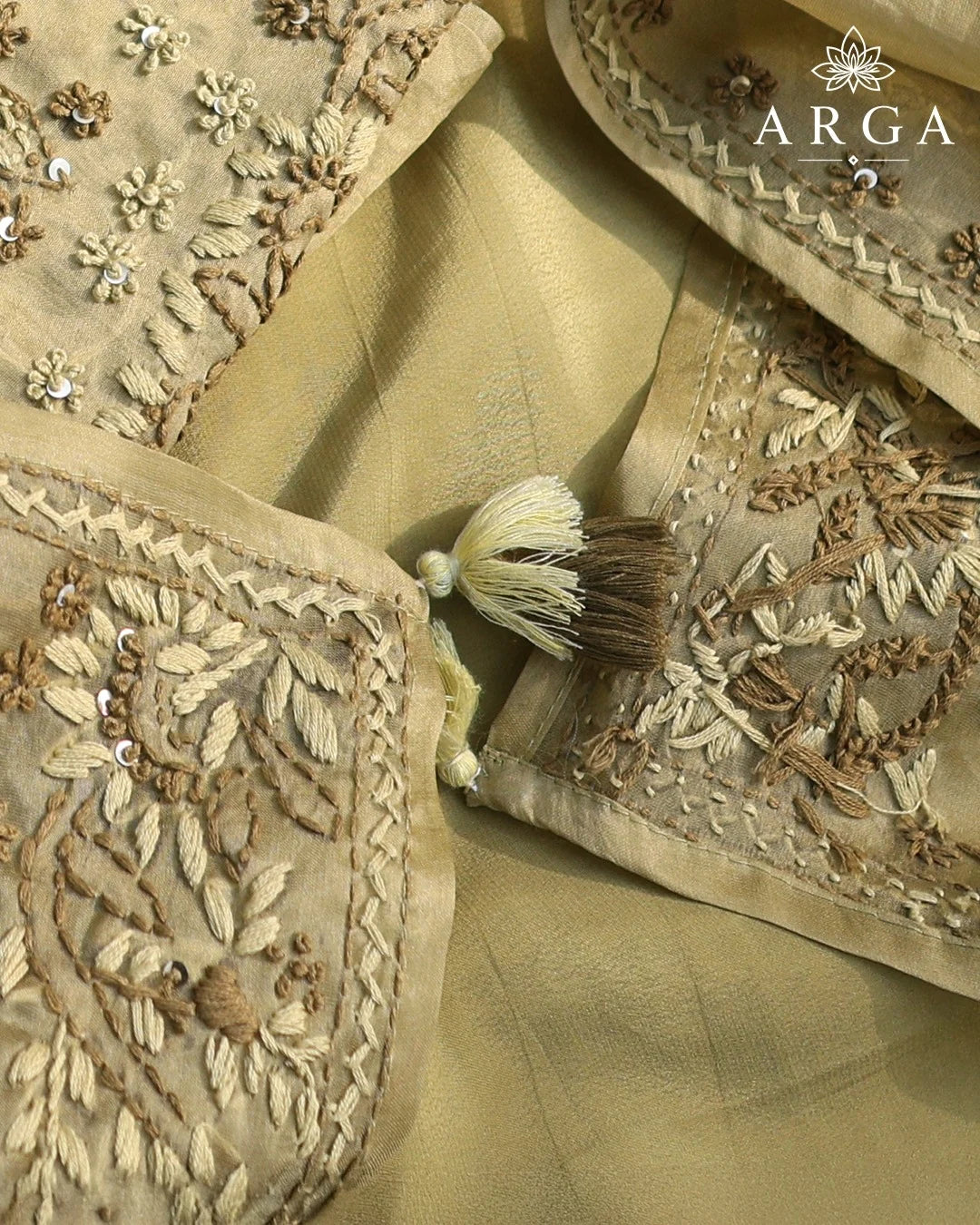 Zareen Mist Pure Organza Suit Set