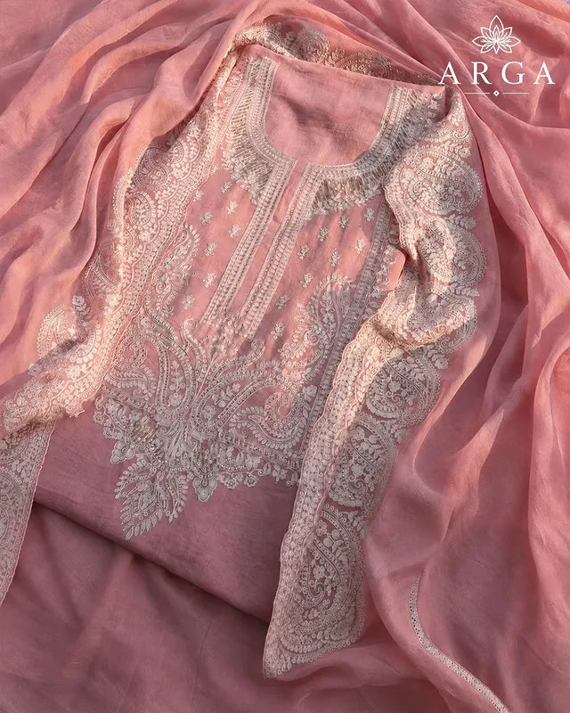 Rosé Mehr Pure Mul Cotton Ensemble