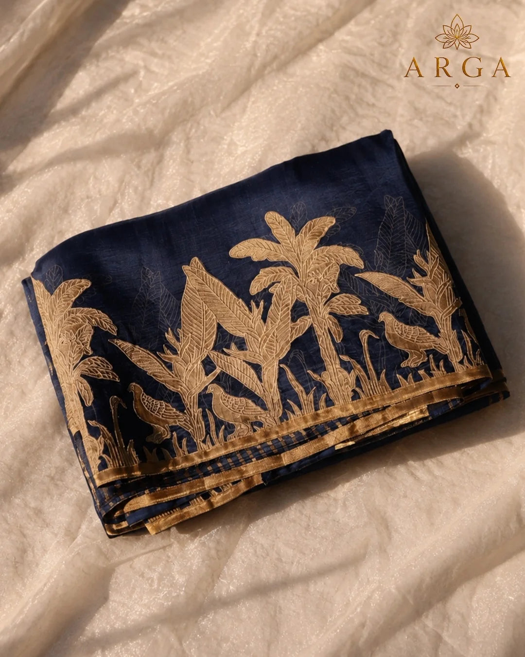 Neelvan Banarasi Kora Silk Saree