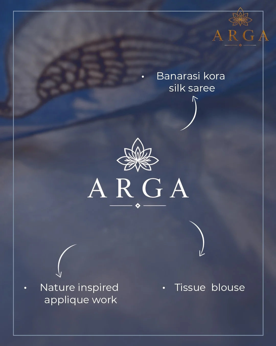 Neelvan Banarasi Kora Silk Saree
