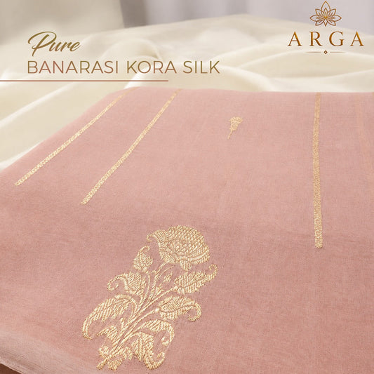 Gulrooh Banarasi Kora Silk Saree