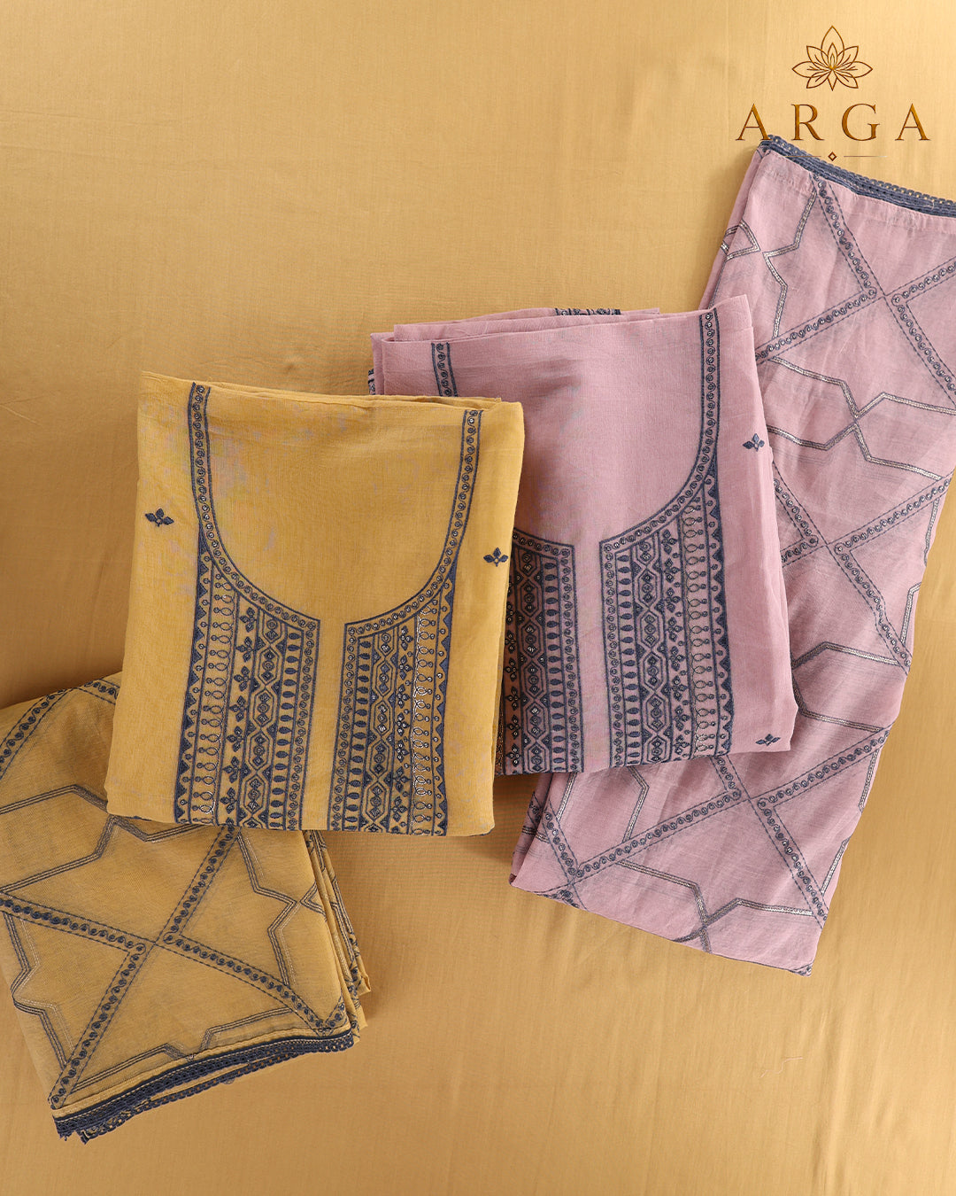 Meher Chanderi Embroidered Ensemble